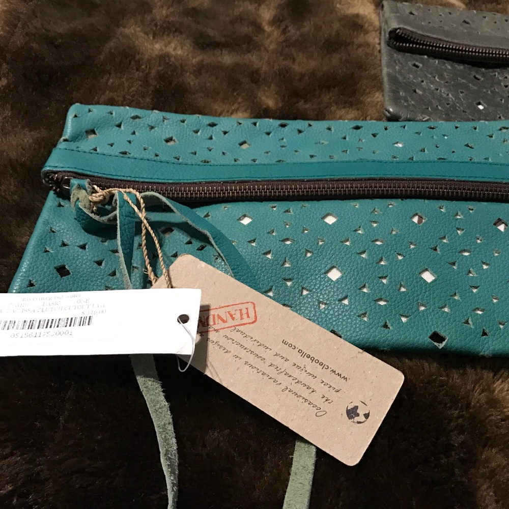 Make an offer - {Cleobella} Teal Issa Clutch NWT